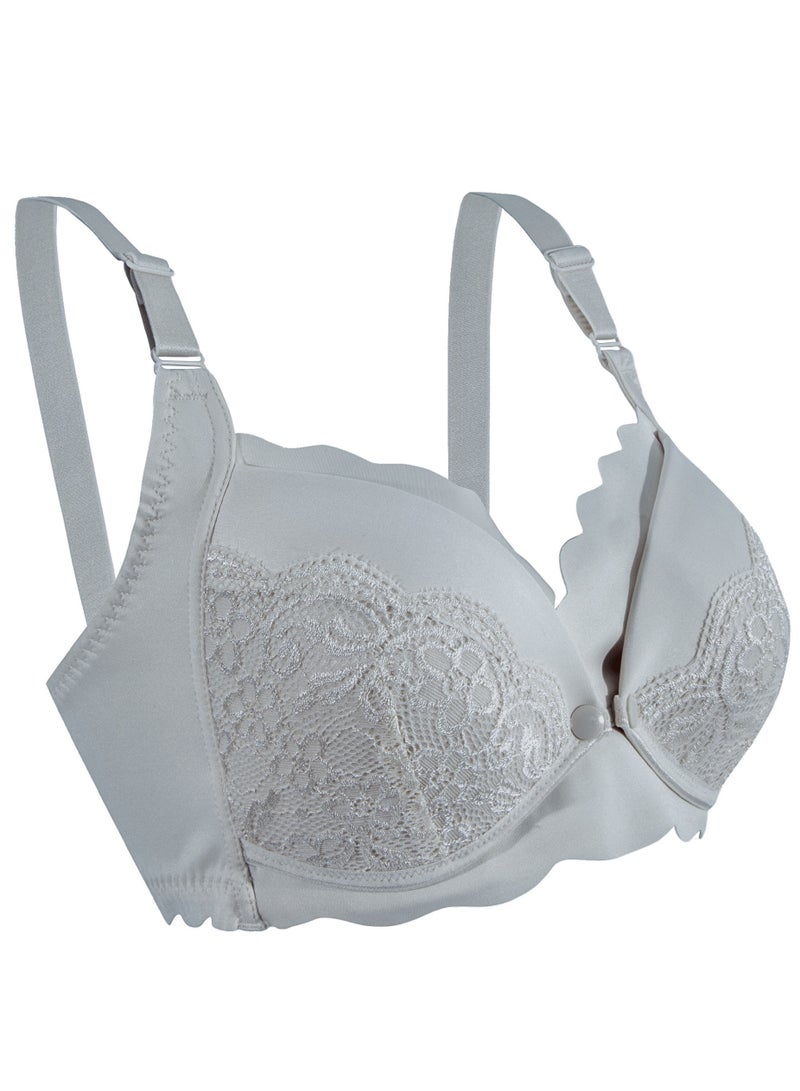 أوكوس حمالة صدر أنيقة للحمل والرضاعة بدون خياطة - رمادي فاتح - كبير - Image 2