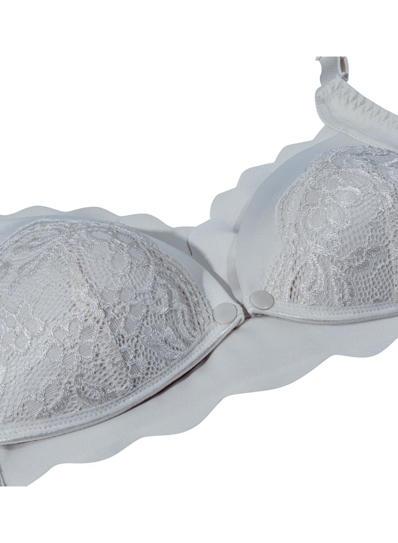 أوكوس حمالة صدر أنيقة للحمل والرضاعة بدون خياطة - رمادي فاتح - كبير - Image 4