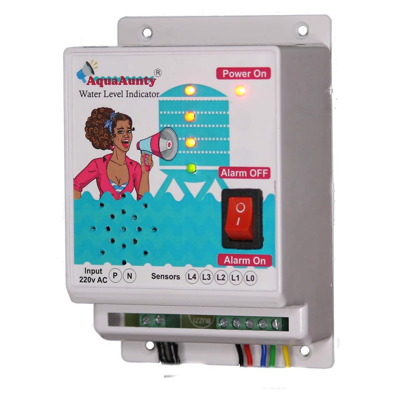 IoTfiers IoTfiers AquaAunty Water Level Indicator with Tank Full Musical Alarm 4 Level Indication 5 SS Sensors 1 Year Warranty Easy Videos Installation - Image 3