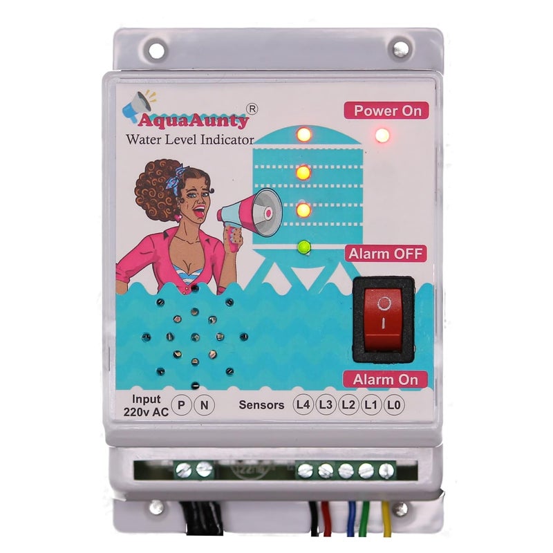 IoTfiers IoTfiers AquaAunty Water Level Indicator with Tank Full Musical Alarm 4 Level Indication 5 SS Sensors 1 Year Warranty Easy Videos Installation - Image 4