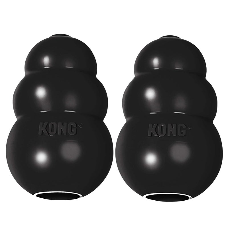 KONG Extreme Dog Toy Fetch Chew Toy TreatFilling Capabilities Erratic Bounce for Extended Play Time Most Durable Natural Rubber Material for Power Chewers for Large Dogs Pack of 2 - Image 2