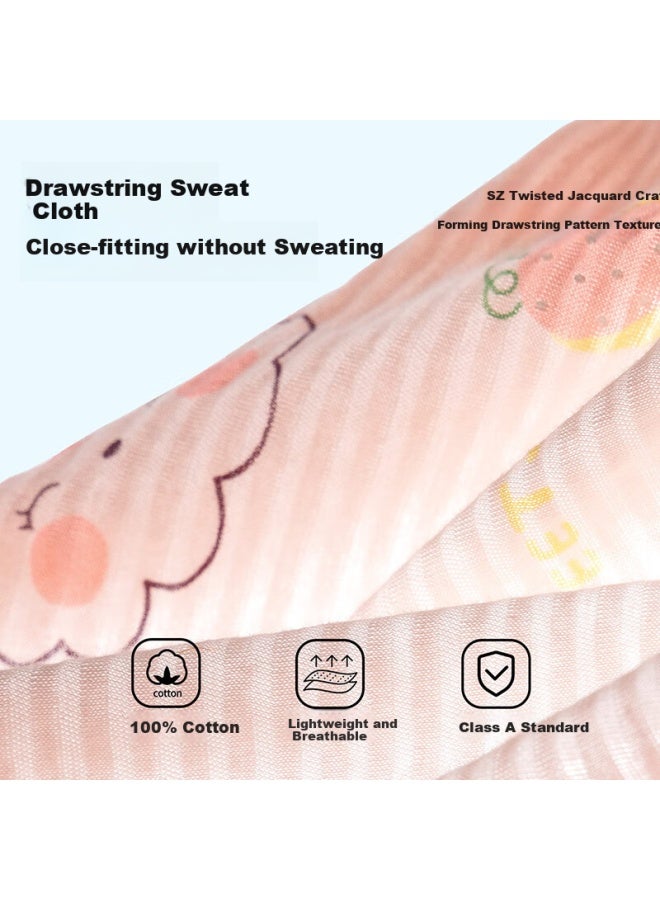 Top melon Dingguagua Top Girl's Sleeveless Nightgown, Pure Cotton, Thin Summer Style, Children's Pajamas, All-cotton Breathable, Pink Little Rabbit, 170 - Image 2