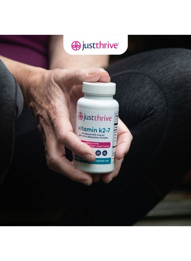 Just Thrive : Vitamin K2-7 - Bone and Heart Health Supplement with Magnesium, Zinc and Menaquinone-7-30-Day Supply - 320 mcg with Ultra Absorption - Support Teeth, Circulation, Brain and Nerve Health - Image 4