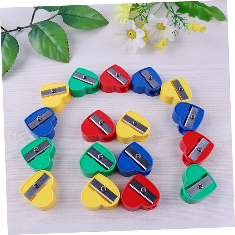 40Pcs Heart Shaped Pencil Sharpeners Manual Compact Handheld For Students Classroom - Image 4