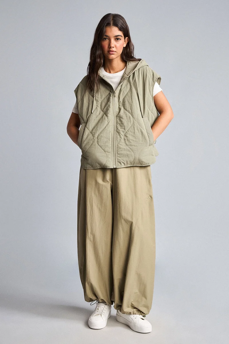 Defacto  Relax Fit Crinkle Fabric Vest for Women | Best Price UAE