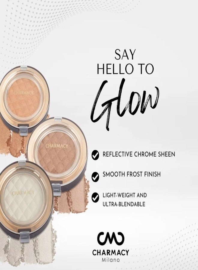 CHARMACY Highlighter Makeup Palette Shimmer Contour Powder Waterproof Long-Lasting, Brightens Face Highlighter Powder Shimmer Highlight Palette Suit All Skin Tones #02 - Image 3