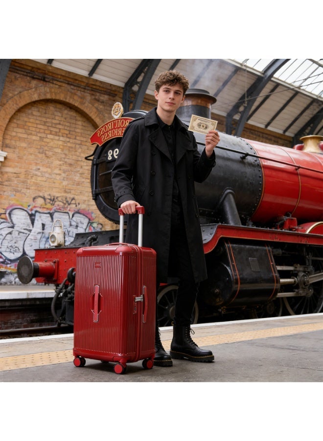 LIGHTGO 7672 22"+28" 2Pcs set luggage ,Red color suitcase ,PC Suitcase ,Trunk case check in luggage ,with TSA travel case ,YKK zipper - Image 2