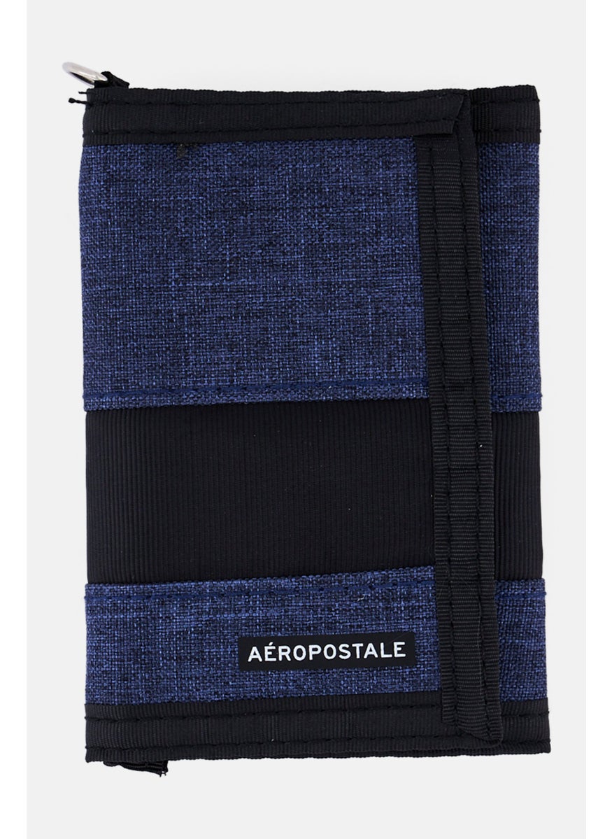 Aeropostale Men Brand Logo Trifold Wallet, Navy  - Image 1