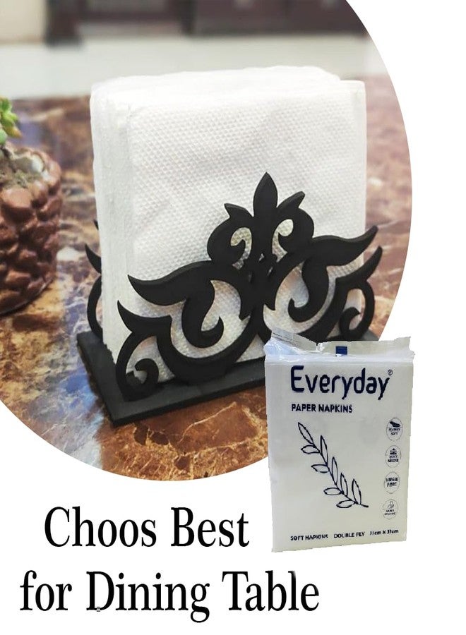 Biogreen Everyday High Absorbent Tissue Paper Napkin (2 Ply, 50 Pulls) (Pack of 4) | 100% Food & skin safe | Use in kitchen & dinning, Catering, School & office, Paper Napkin For Dinning | Tissue Napkin - Image 3