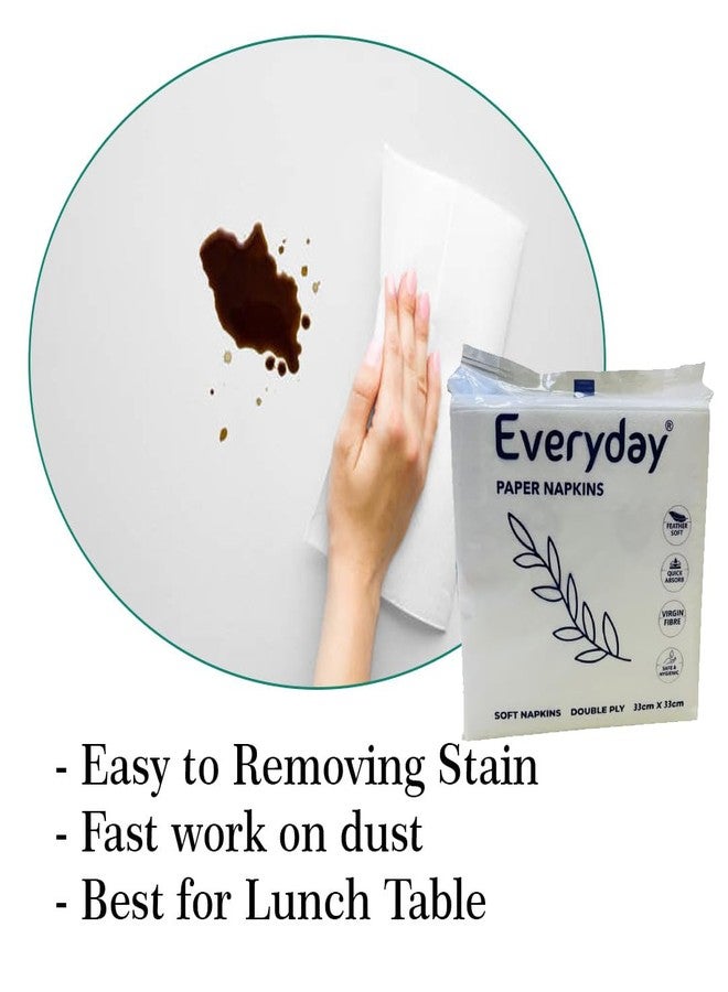 Biogreen Everyday High Absorbent Tissue Paper Napkin (2 Ply, 50 Pulls) (Pack of 4) | 100% Food & skin safe | Use in kitchen & dinning, Catering, School & office, Paper Napkin For Dinning | Tissue Napkin - Image 5
