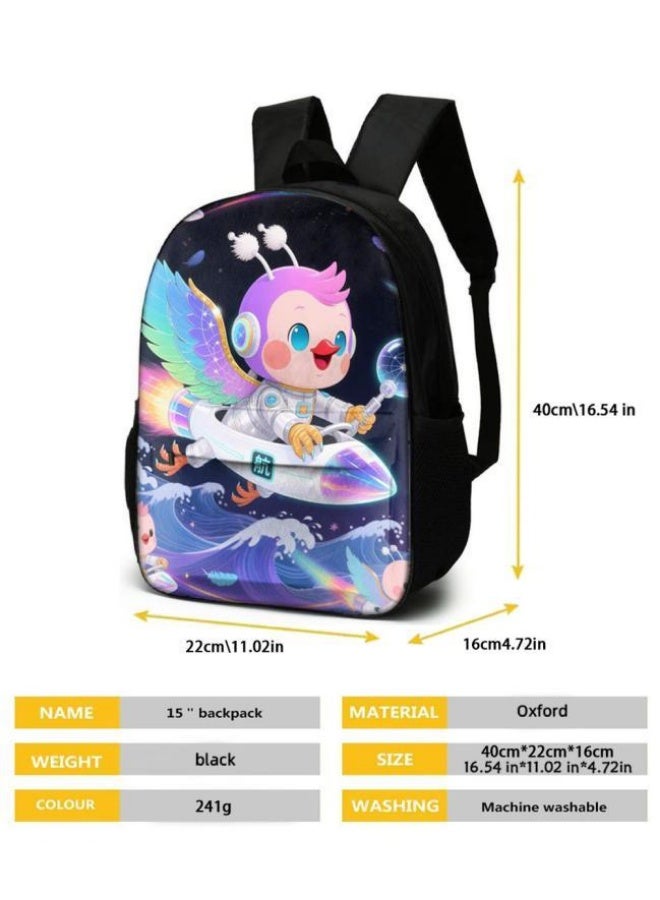 واضح من النار حقيبة ظهر + حقيبة يد + حقيبة قرطاسية | هدية موسم العودة إلى المدرسة / عطلة | مجموعة حقيبة كرتونية من ثلاث قطع، سهلة التعامل مع المناسبات المختلفة (الطلاب والأطفال ونزهات الأصدقاء وتسلق الجبال والمدرسة وما إلى ذلك) - 14 - Image 5