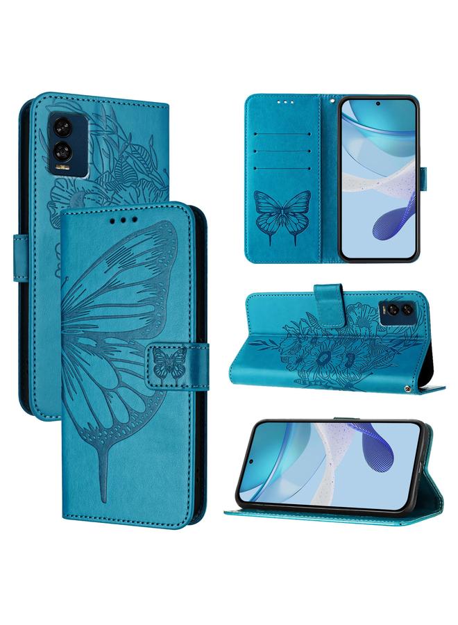 Zaboon Case For BLU View Speed 5G Embossed Butterfly Leather Phone Case - Image 1
