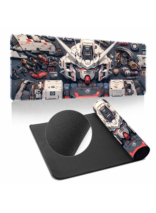 Gundam Mouse Pad Oversized Machine Warfare Boys Science And Technology Sense Computer Keyboard Pad Learning Games Dormitory Non-Slip Table Pad-Color:400*800*2mm-Pattern:Up To ① Paragraph One  - Image 1