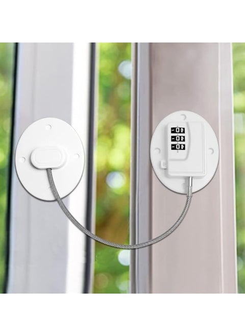 Durable Password Fridge Seal, UPVC No-Punch Leakproof Seal, Child-Resistant Self-Adhesive Seal for Fridge, Windows, and Drawers, Built-in Mini Digital Seal for Extra Safety, White