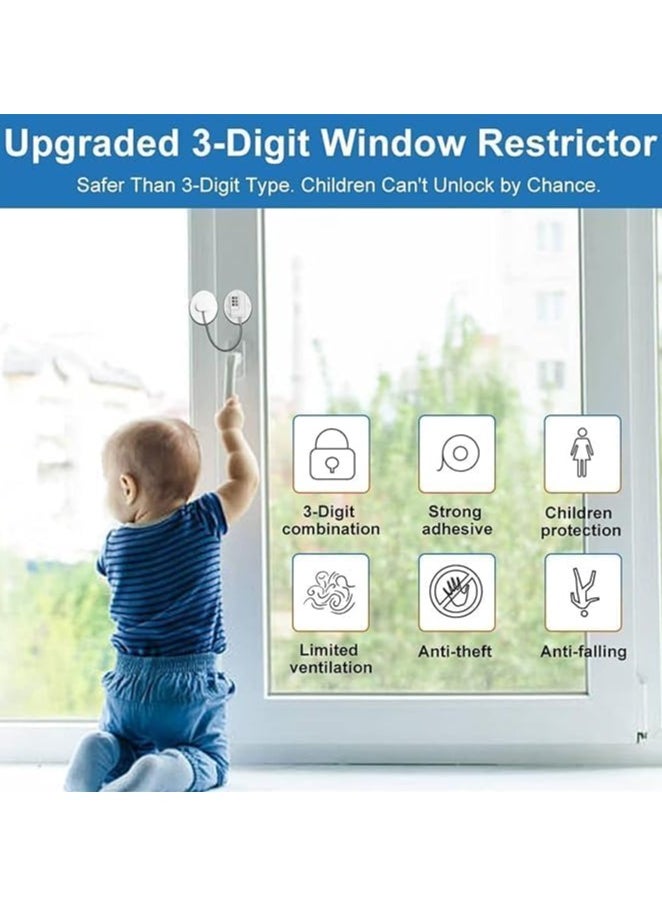 Durable Password Fridge Seal, UPVC No-Punch Leakproof Seal, Child-Resistant Self-Adhesive Seal for Fridge, Windows, and Drawers, Built-in Mini Digital Seal for Extra Safety, White