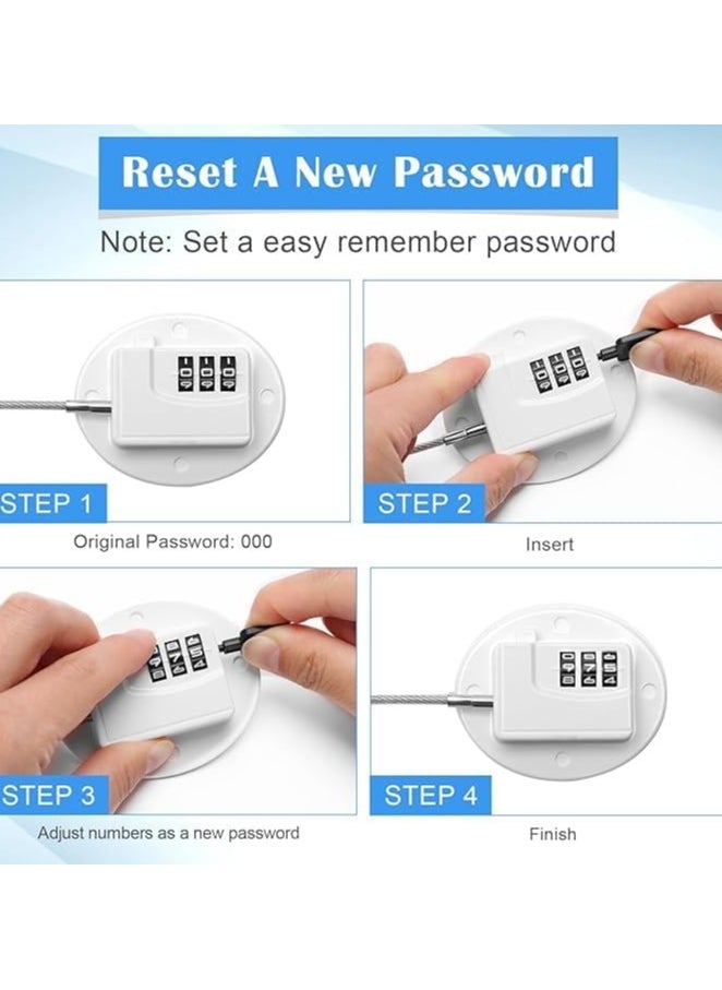Durable Password Fridge Seal, UPVC No-Punch Leakproof Seal, Child-Resistant Self-Adhesive Seal for Fridge, Windows, and Drawers, Built-in Mini Digital Seal for Extra Safety, White