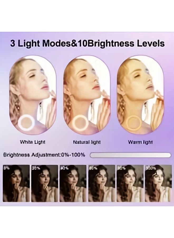 12.99 بوصة حلقة ضوء LED مع حامل ثلاثي القوائم قابل للتعديل 43.31 بوصة للبث المباشر - Image 5