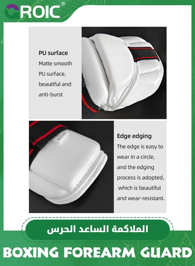 GROIC 1 Pair Boxing Forearm Guards, Taekwondo Forearm & Elbow Guard, Kickboxing Muay Thai, MMA Martial Arts Kicking Sparring Training Gear, BJJ Karate Boxing Taekwondo TKD Protector,176-190 CM - Image 5
