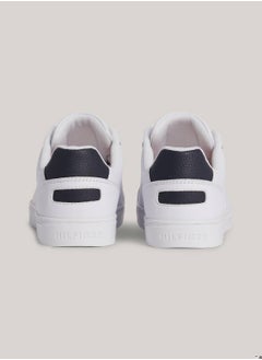 TOMMY HILFIGER Women's Essential Leather Cupsole Trainers -  Leather upper, White  - Image 3