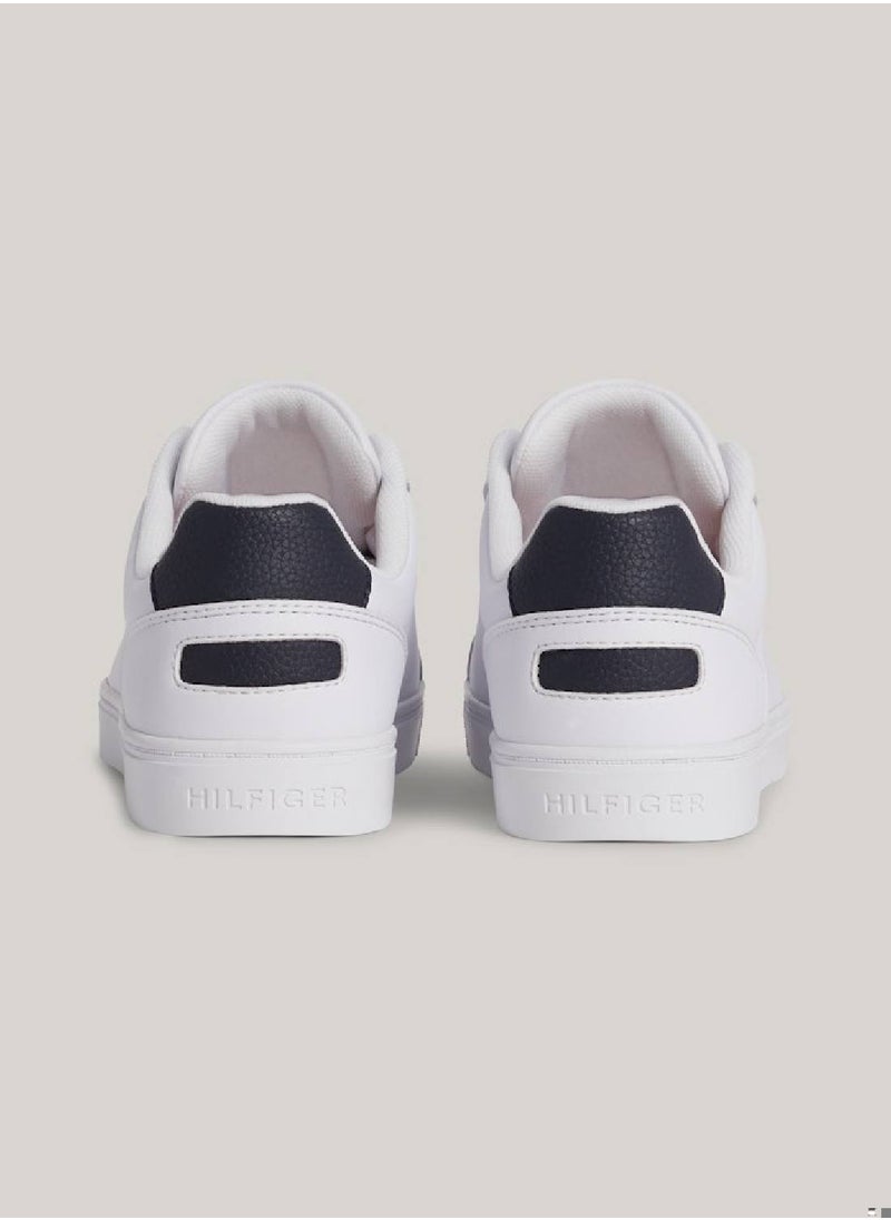 TOMMY HILFIGER Women's Essential Leather Cupsole Trainers -  Leather upper, White  - Image 3