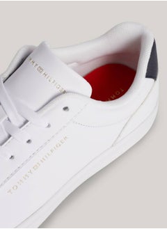 TOMMY HILFIGER Women's Essential Leather Cupsole Trainers -  Leather upper, White  - Image 5