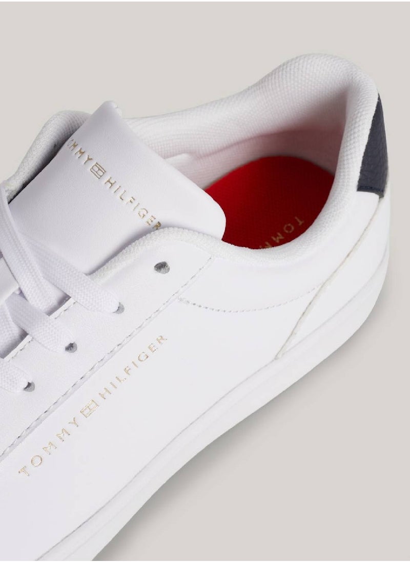 TOMMY HILFIGER Women's Essential Leather Cupsole Trainers -  Leather upper, White  - Image 5