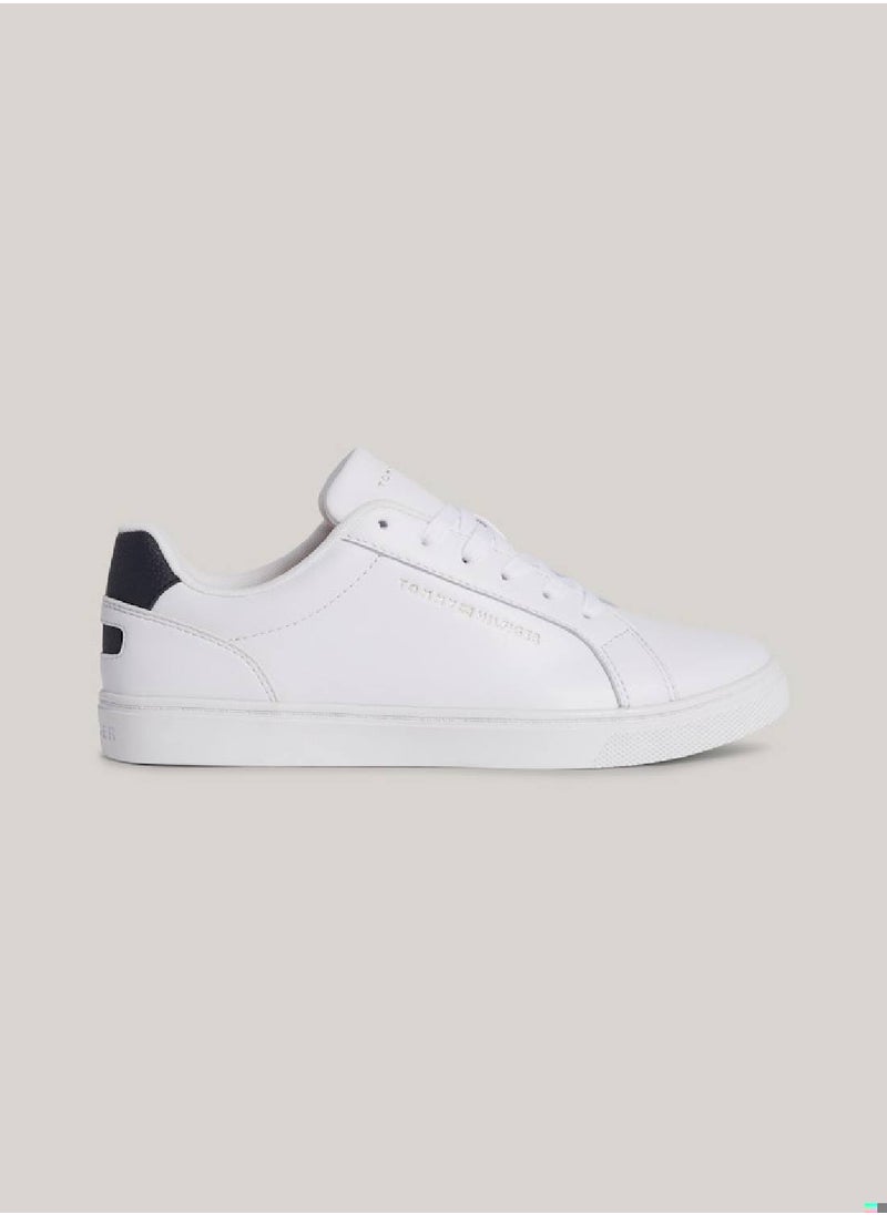 TOMMY HILFIGER Women's Essential Leather Cupsole Trainers -  Leather upper, White  - Image 1