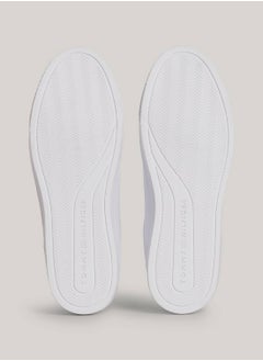 TOMMY HILFIGER Women's Essential Leather Cupsole Trainers -  Leather upper, White  - Image 4