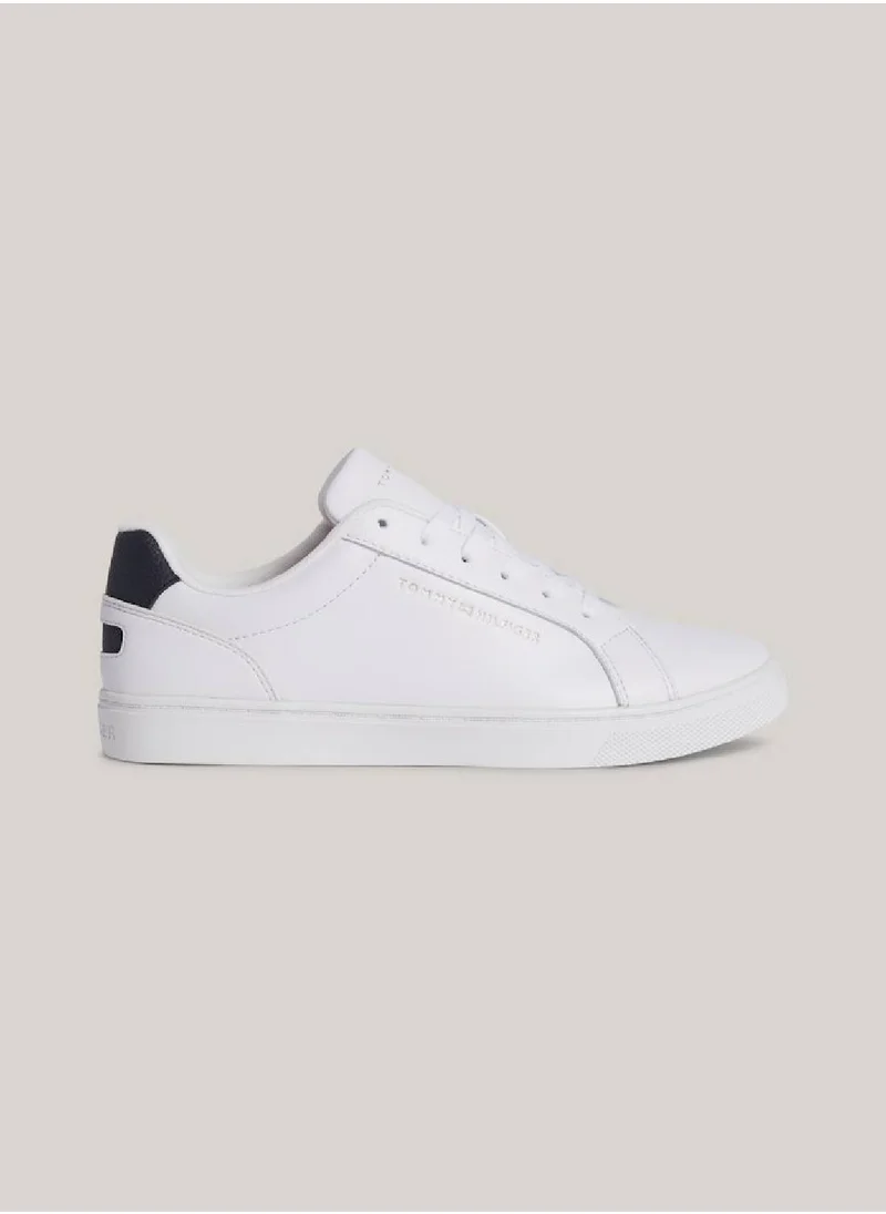 TOMMY HILFIGER Women's Essential Leather Cupsole Trainers -  Leather upper, White