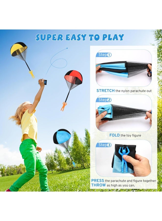 HALAMODO 4PCS Parachute Toys , For Kids Outdoor Play , Hand Throw Parachutes,  Kindergarten Parent-Child Activity Toys , Parachutes Outdoor Tossing Game, Outdoor Flying Parachute For Boys And Girls, Novelty Gifts - Image 4