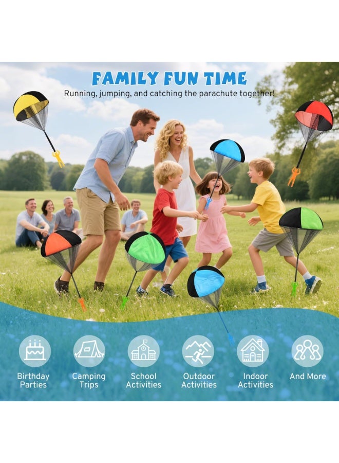 HALAMODO 4PCS Parachute Toys , For Kids Outdoor Play , Hand Throw Parachutes,  Kindergarten Parent-Child Activity Toys , Parachutes Outdoor Tossing Game, Outdoor Flying Parachute For Boys And Girls, Novelty Gifts - Image 5
