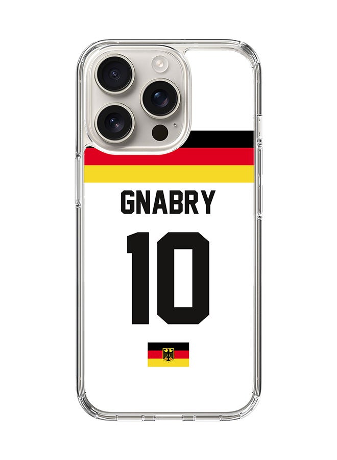 Stylizedd For iPhone 16 Pro Case [Compatible with MagSafe] Slim Magnetic cover Clear Phone Case - Football Team - Germany, Gnabry - Image 1