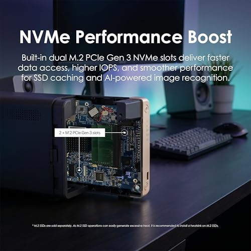 QNAP TS-464-8G-US 4 Bay High-Performance Desktop NAS with Intel Celeron Quad-core Processor, M.2 PCIe Slots and Dual 2.5GbE (2.5G/1G/100M) Network Connectivity (Diskless) - Image 3