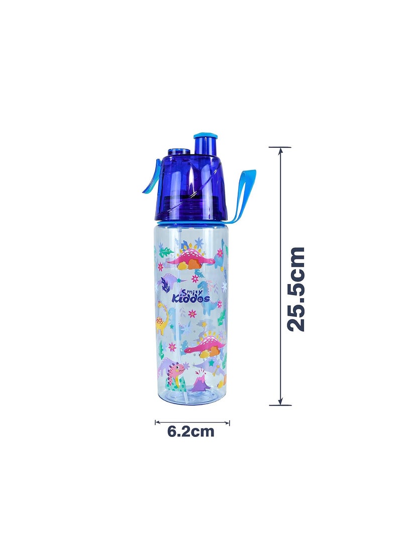 SMILY KIDDOS - Smily Kiddos Dino Theme Blue Sports Water Bottle Blue BPA Free Water Bottle Non Toxic Water Bottle for Adults Water Bottle For Gym and Outdoor - Image 1