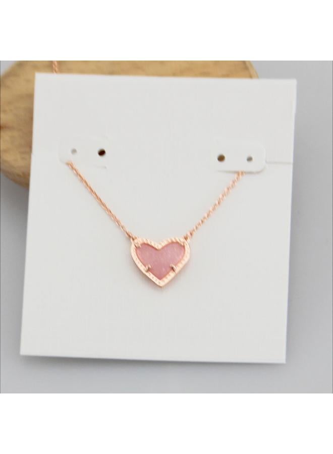 European And American Jewelry Love-shaped Peach Heart Short Necklace Clavicle Chain