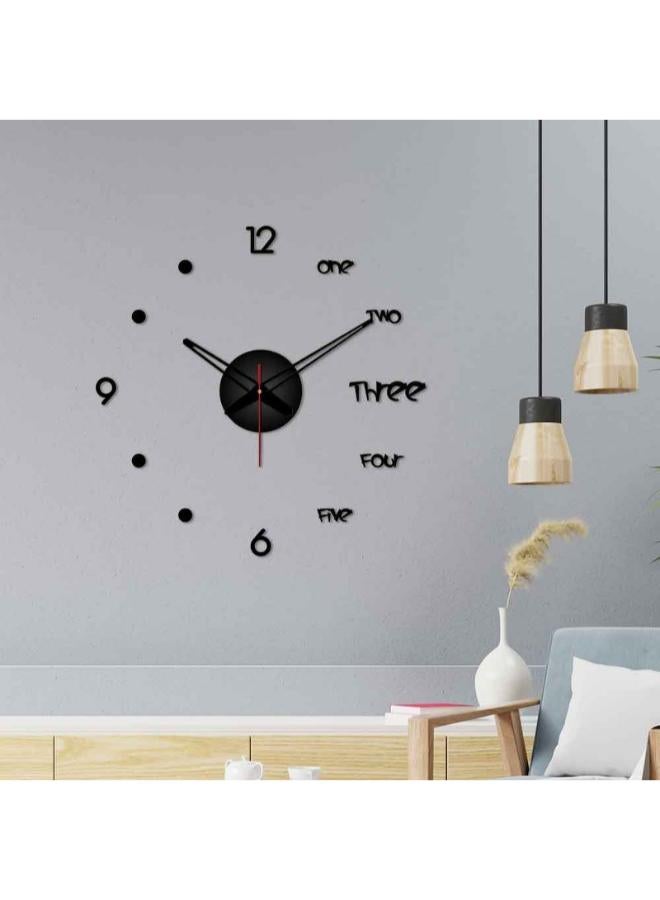 هوم جاليري ساعة الحائط اللانهاية كلمات مع أرقام ثلاثية الابعاد - Image 5