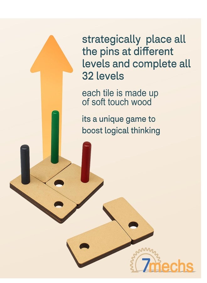 أحجية مصفوفة 7Mechs 3x3 | أحجيات تعليمية خشبية ثلاثية الأبعاد | تعلم العلوم والتكنولوجيا والهندسة والرياضيات | لعبة لتنمية الذكاء | هدية عيد ميلاد | أحجية للتفكير المنطقي، مهارات تحسين الصبر - Image 3