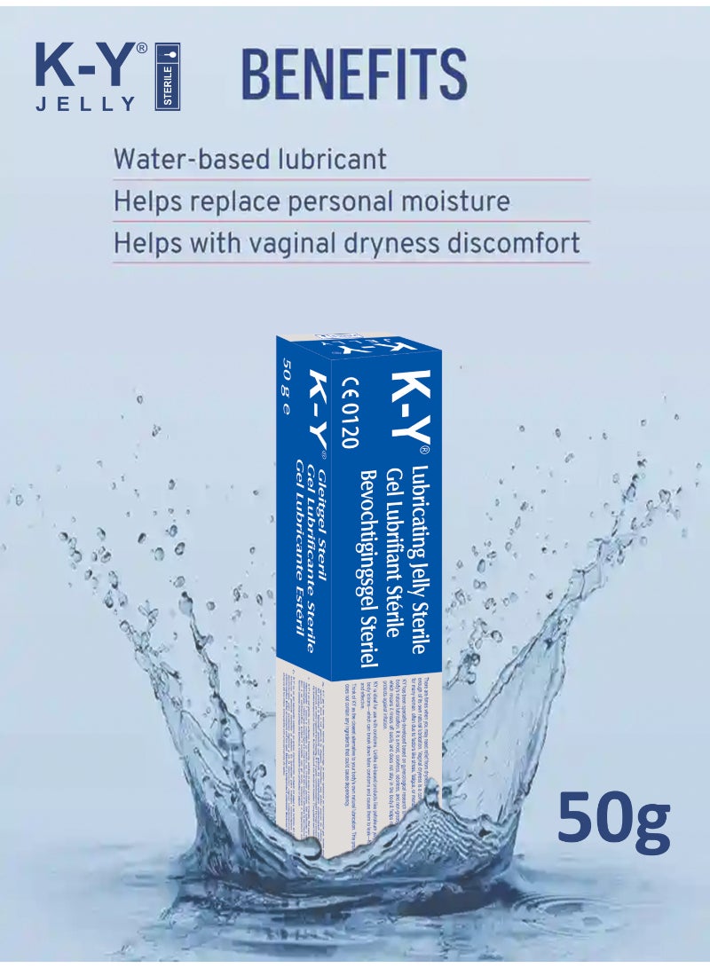 KY Jelly Water-Based Personal Lubricant Gel for Couples, 50g