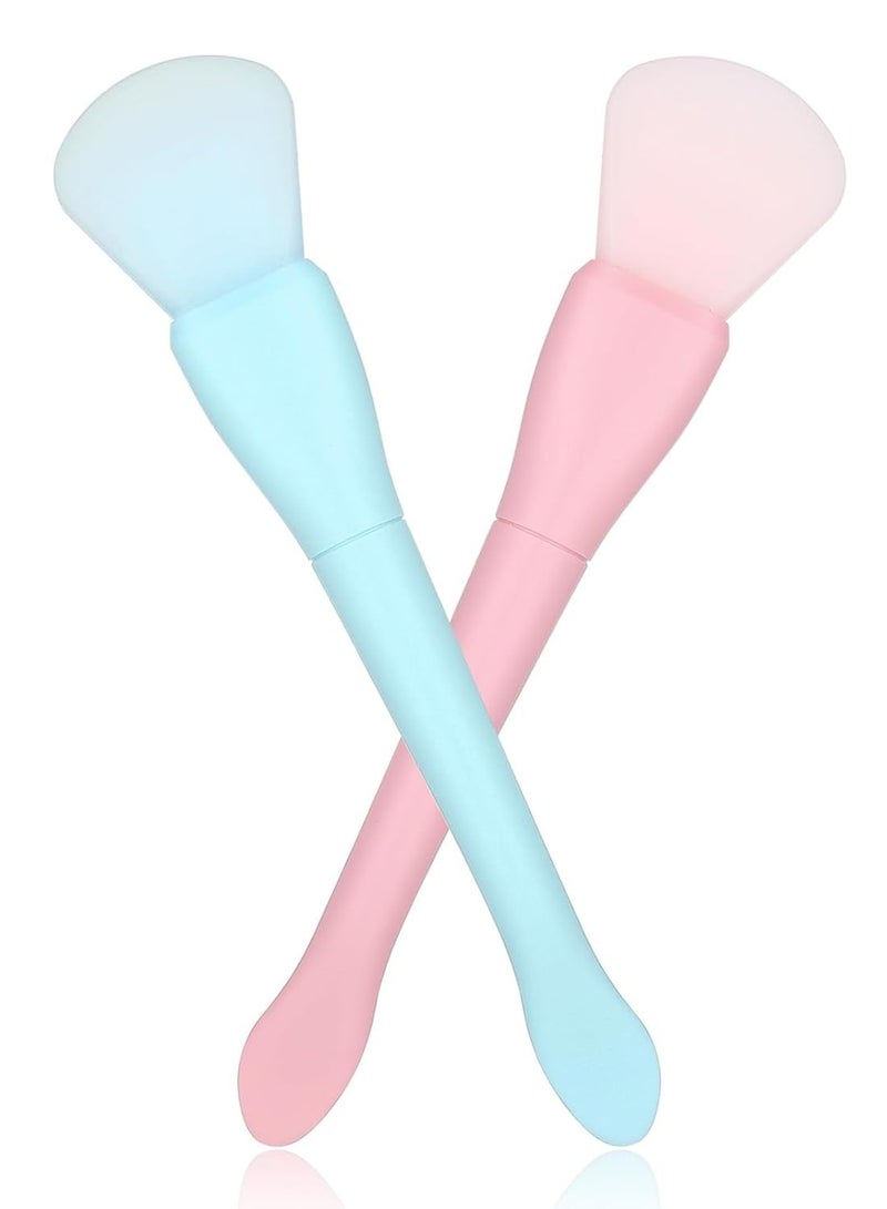 قطعتان من فرشاة قناع الوجه المصنوعة من السيليكون، أداة تطبيق قناع الوجه الناعمة، فرشاة قناع الوجه، أداة توزيع المكياج للعناية بالبشرة - Image 1