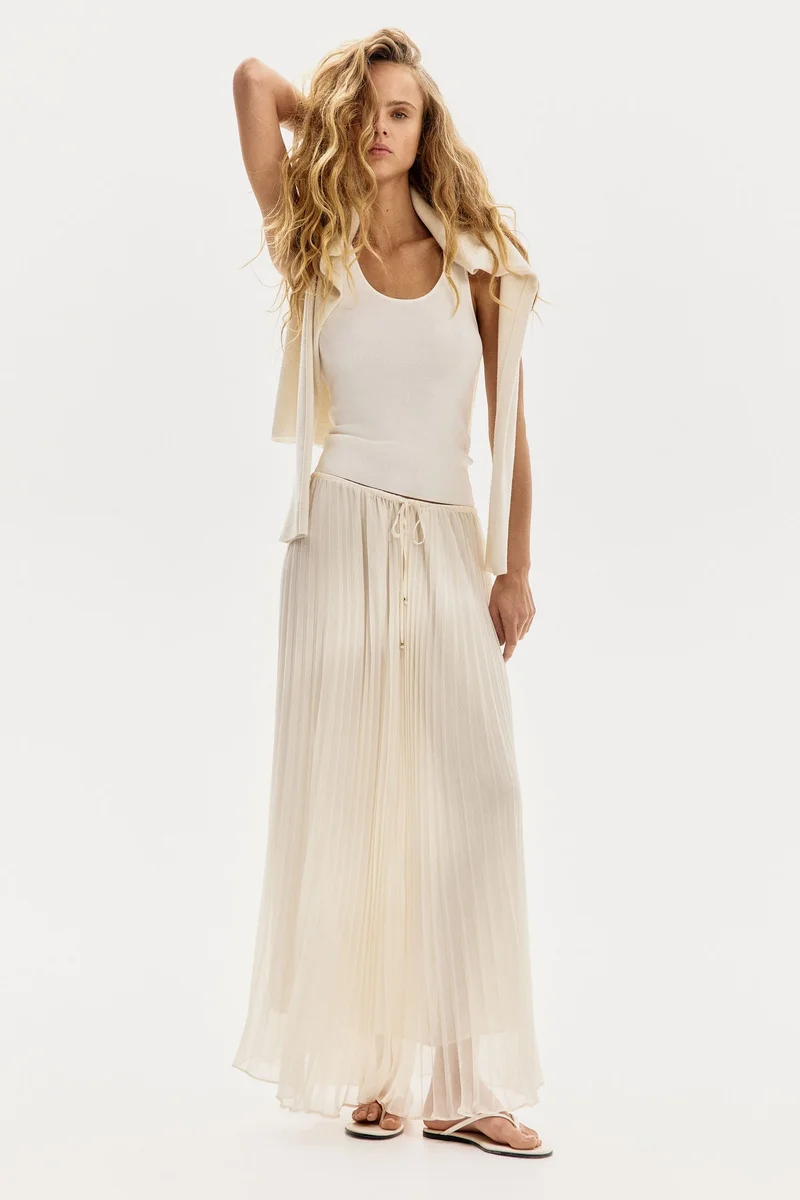 H&M Pleated maxi skirt