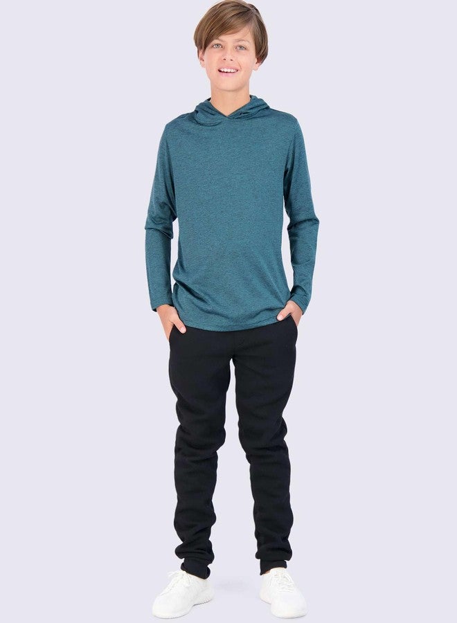 REALESSENTIALS Real Essentials 3 Pack: Boys Girls Youth Teen Dry Fit Long Sleeve Active Hoodie Sweatshirt-Set 2,S - Image 4