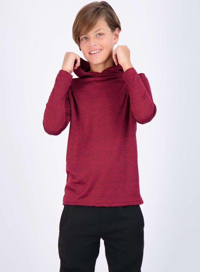 REALESSENTIALS Real Essentials 3 Pack: Boys Girls Youth Teen Dry Fit Long Sleeve Active Hoodie Sweatshirt-Set 2,S - Image 3