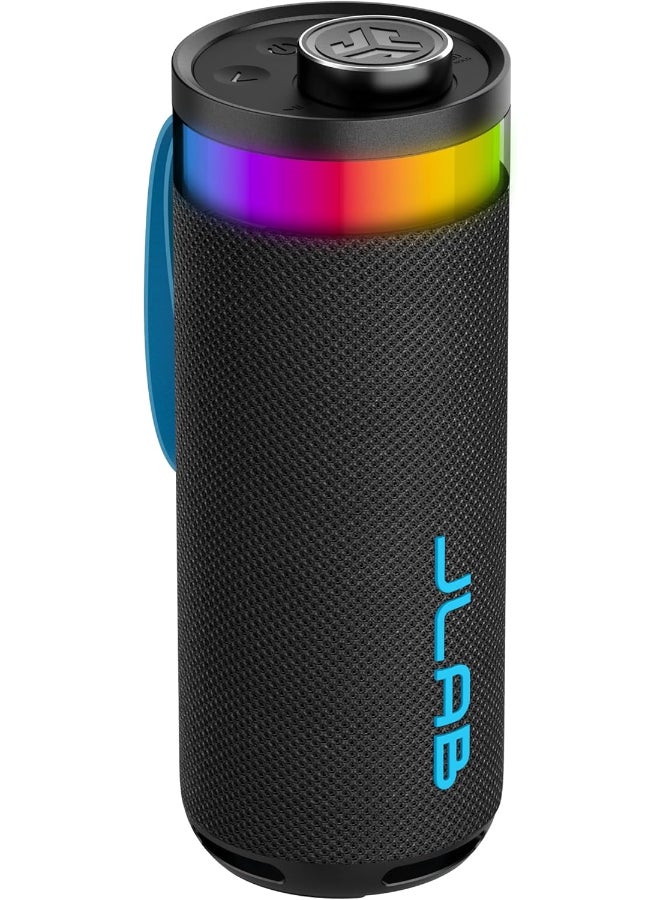 Go Party Portable Bluetooth Speaker with 16H+ Playtime - 10W Wireless Outdoor Travel Speaker with RGB Lights & Lab Quality Sound, IP56 Water Resistant Speakers black