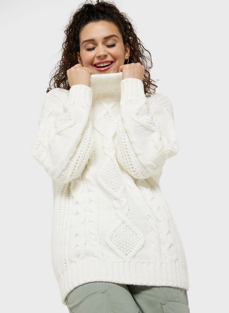 MONKI Turtle Neck Knitted Sweater