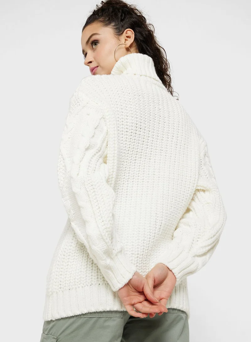 MONKI Turtle Neck Knitted Sweater