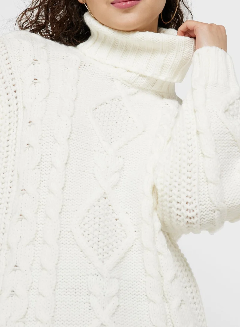 MONKI Turtle Neck Knitted Sweater