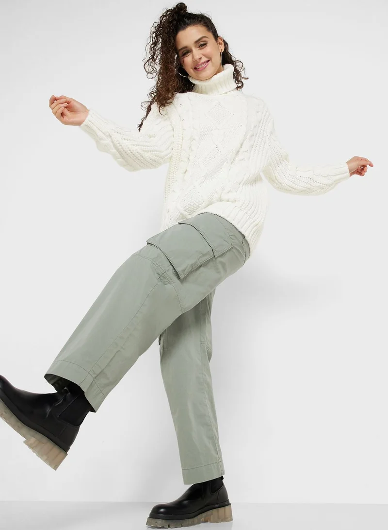 MONKI Turtle Neck Knitted Sweater