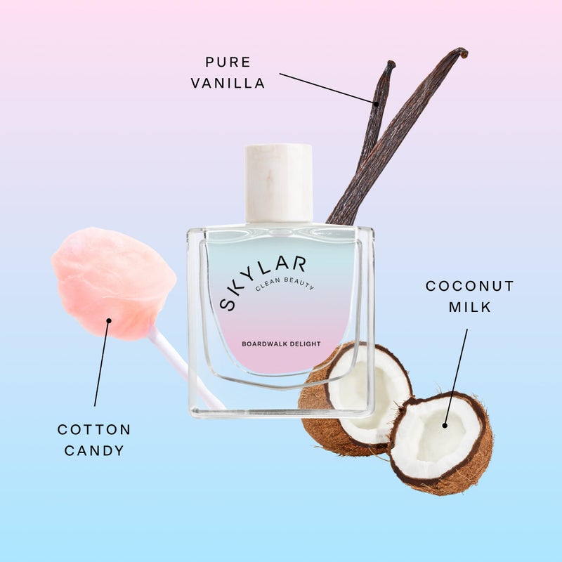 Skylar Boardwalk Delight Eau de Parfum - Hypoallergenic & Clean Perfume for Women & Men, Vegan & Safe for Sensitive Skin - Notes of Cotton Candy, Vanilla & Coconut Milk - 50mL /1.7 Fl oz - Image 2
