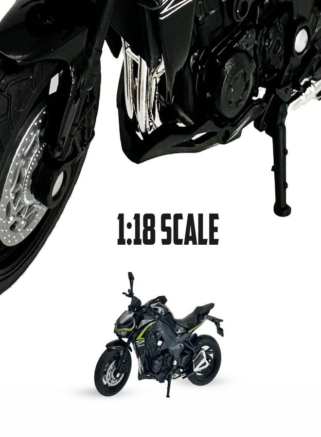 ويلي دراجة نارية كاواساكي Z1000R موديل 2017، مصبوبة من ويلي، سوداء، بمقياس 1:18، نموذج دراجة ترابية قابلة للتحصيل - Image 3