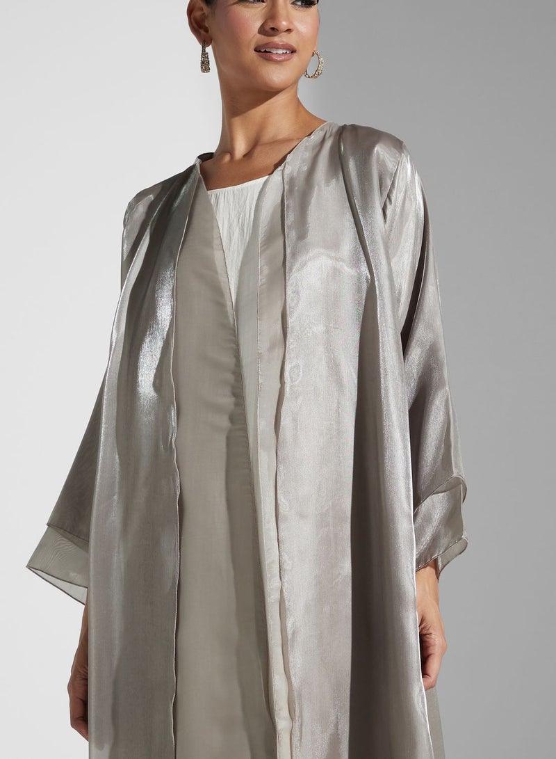 Khizana Open Front Abaya - Image 3